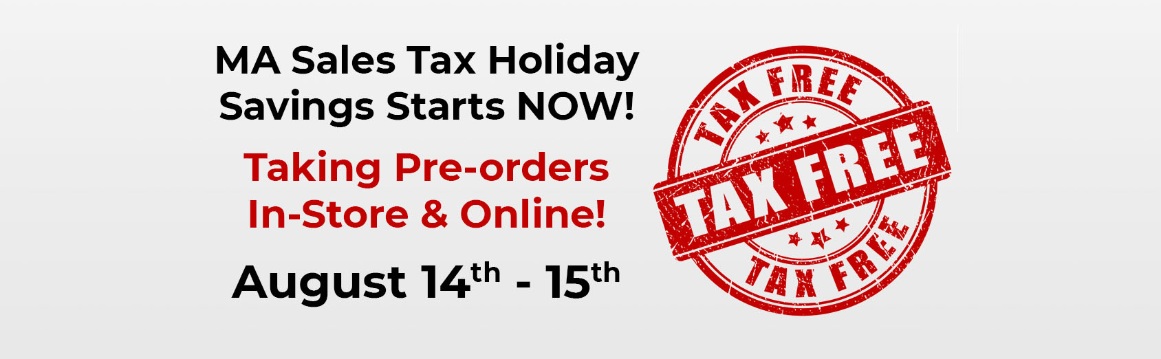 MA Sales Tax Holiday